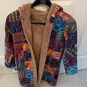 Colorful Patchwork Hooded Jacket